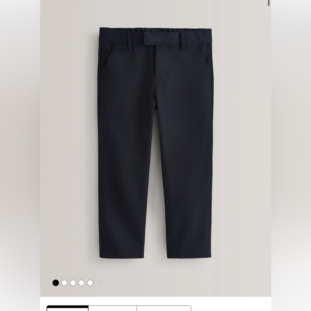Navy Boy’s Plus Waist Slim Leg School Formal Trousers